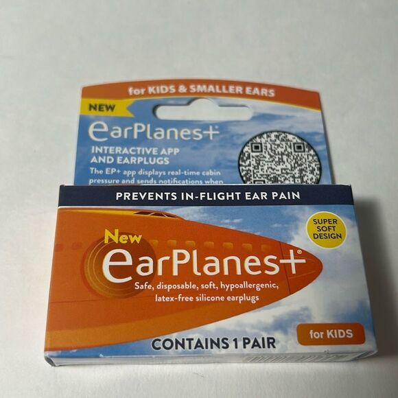 NIB 2 Pairs Earplanes For Kids & Smaller Ears - Picture 2 of 3